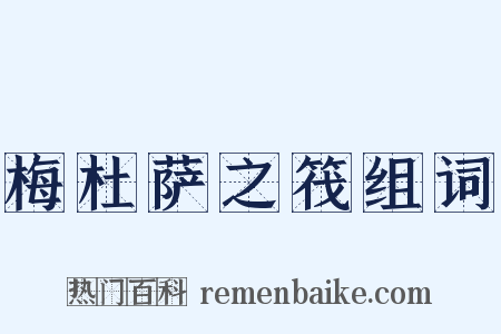 梅杜萨之筏组词是什么意思的图片